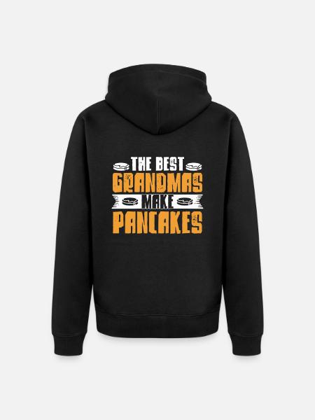 Pancake Lover Gift Pancake Saying - Unisex Premium Organic Zip Hoodie - black