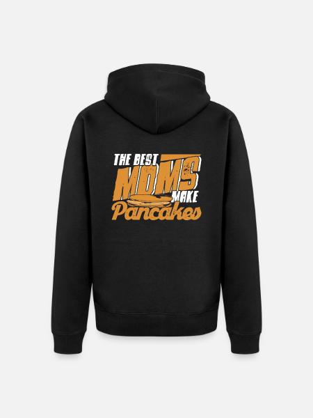 Pancake Lover Gift Pancake Saying - Unisex Premium Organic Zip Hoodie - black