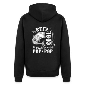 Reel Cool Grand-père Pêche Pêcheur Pêcheur - Veste à capuche bio Premium Unisexe - noir - Dos - Nico (187cm)