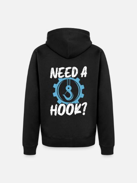 Brauche Einen Haken - Abschleppwagenfahrer - Unisex Premium Bio Zip Hoodie - Schwarz
