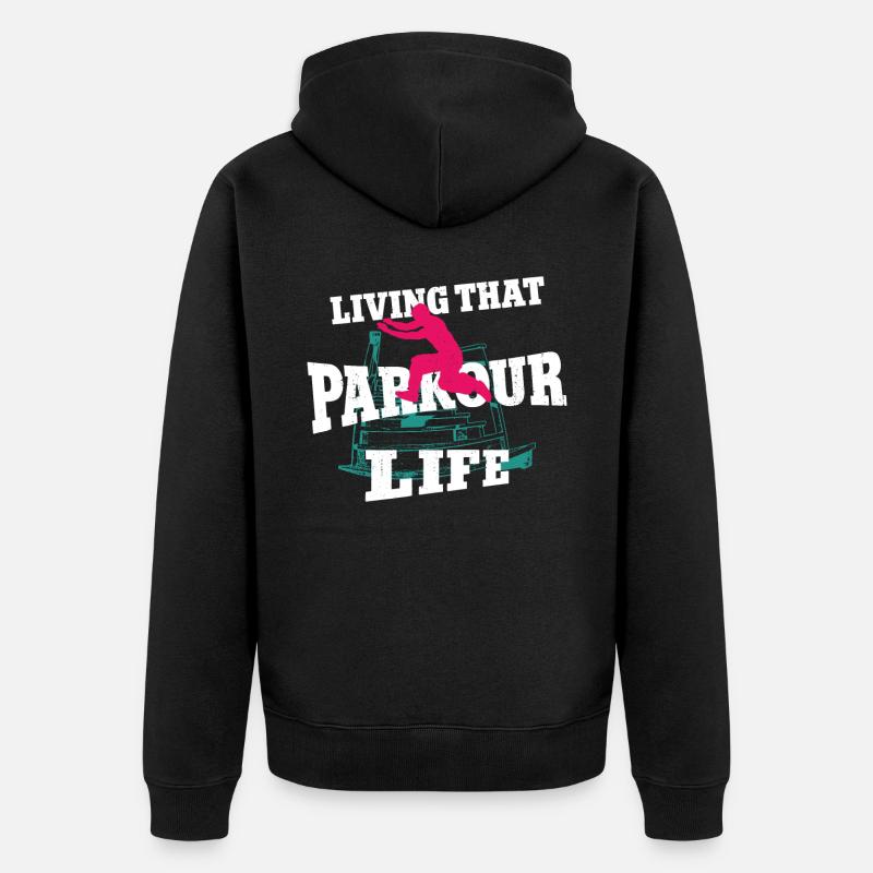 Parkour Free Running Traceur - Veste à capuche bio Premium Unisexe - noir
