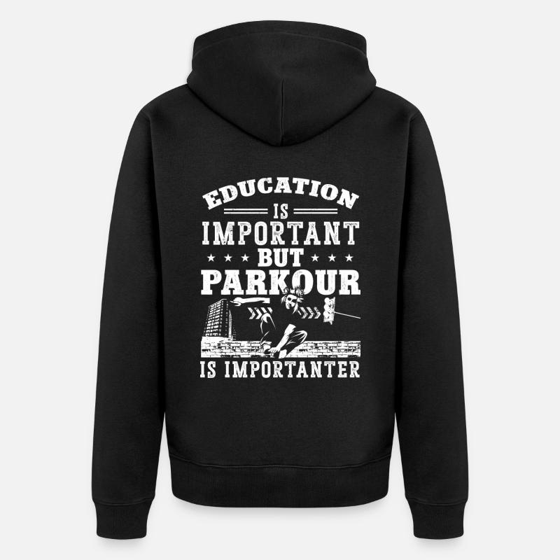 Parkour Free Running Traceur - Veste à capuche bio Premium Unisexe - noir