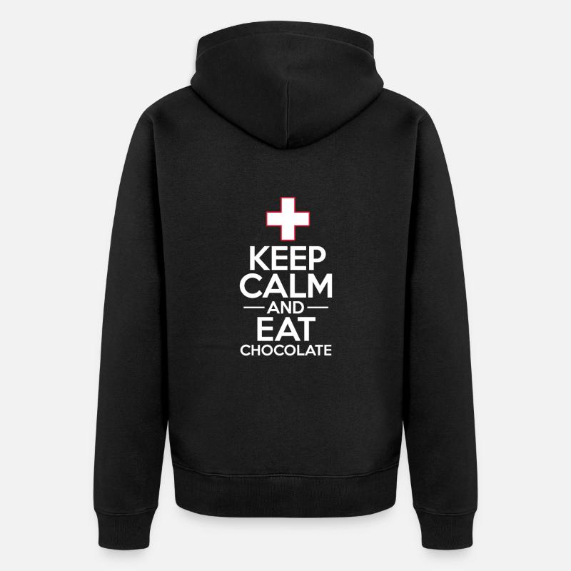 Suisse - Veste à capuche bio Premium Unisexe - noir