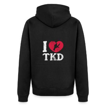Taekwondo - Veste à capuche bio Premium Unisexe - noir - Dos - Nico (187cm)