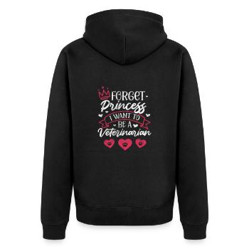 Veterinarian Veterinary Medicine Veterinarian Veterinary Gift - Unisex Premium Organic Zip Hoodie - black - Back - Nico (187cm)