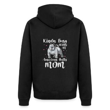 American Bulldog Dog Dog Lover Cadeau - Veste à capuche bio Premium Unisexe - noir - Dos - Nico (187cm)