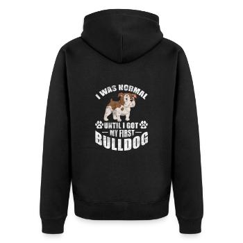 American Bulldog Dog Dog Lover Cadeau - Veste à capuche bio Premium Unisexe - noir - Dos - Nico (187cm)