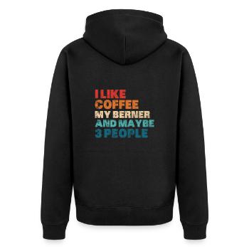 Bernese Mountain Dog Dog Dog Lover Cadeau - Veste à capuche bio Premium Unisexe - noir - Dos - Nico (187cm)