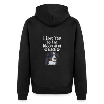 Bernese Mountain Dog Dog Dog Lover Cadeau - Veste à capuche bio Premium Unisexe - noir - Dos - Nico (187cm)
