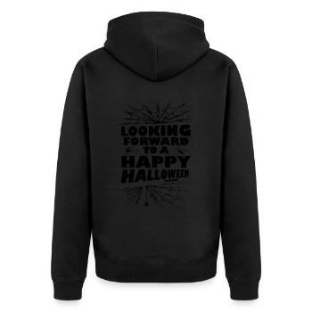 Happy Halloween Costume Party - Unisex Premium Organic Zip Hoodie - black - Back - Nico (187cm)