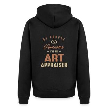 Je suis génial Je suis un évaluateur d’art Drôle de travail - Veste à capuche bio Premium Unisexe - noir - Dos - Nico (187cm)