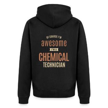 Je suis génial Je suis un technicien chimiste Drôle de travail - Veste à capuche bio Premium Unisexe - noir - Dos - Nico (187cm)