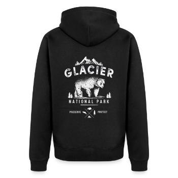 Alaska Tshirt Hommes Femmes Enfants USA Pôle Nord - Veste à capuche bio Premium Unisexe - noir - Dos - Nico (187cm)