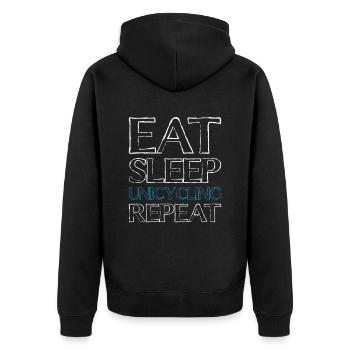 Manger Sleep Unicycle - Veste à capuche bio Premium Unisexe - noir - Dos - Nico (187cm)