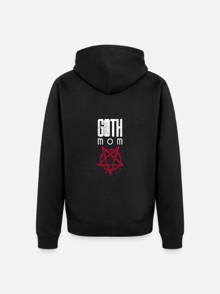 Goth Mom Gothic Mama Mother - Unisex Premium Organic Zip Hoodie - black