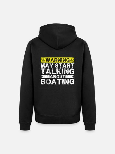 Start talking about boating - Unisex Premium Organic Zip Hoodie - black