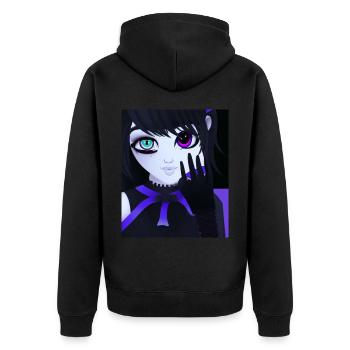 Goth Anime Vaporwave mignon et effrayant Goth - Veste à capuche bio Premium Unisexe - noir - Dos - Nico (187cm)