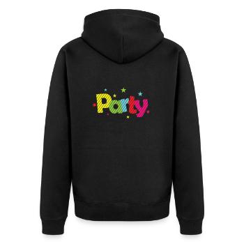 Party Celebrations Dancing Music Friends - Unisex Premium Organic Zip Hoodie - black - Back - Nico (187cm)