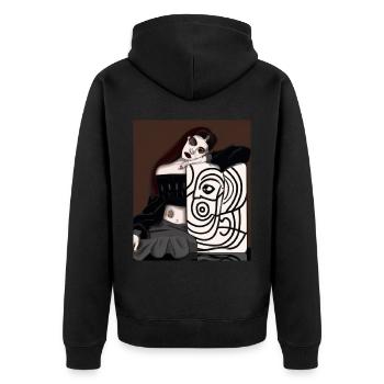 Cubisme Art Goth Girls avec une peinture dans - Veste à capuche bio Premium Unisexe - noir - Dos - Nico (187cm)