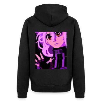 Goth Anime Vaporwave Sexy Goth Girl - Veste à capuche bio Premium Unisexe - noir - Dos - Nico (187cm)