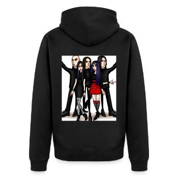 Amis de la clique gothique gothique d’entreprise - Veste à capuche bio Premium Unisexe - noir - Dos - Nico (187cm)