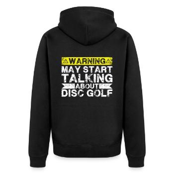 Parlez de Disc Golf - Veste à capuche bio Premium Unisexe - noir - Dos - Nico (187cm)