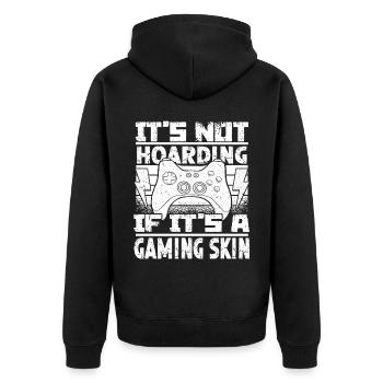 Gamer Gamer Gaming Console Video Games - Unisex Premium Organic Zip Hoodie - black - Back - Nico (187cm)
