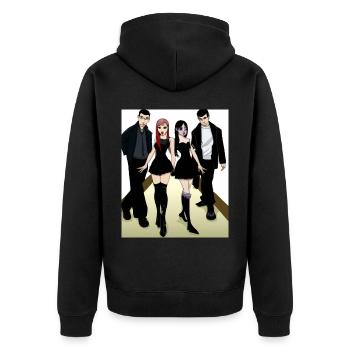 Amis de la clique gothique gothique d’entreprise - Veste à capuche bio Premium Unisexe - noir - Dos - Nico (187cm)