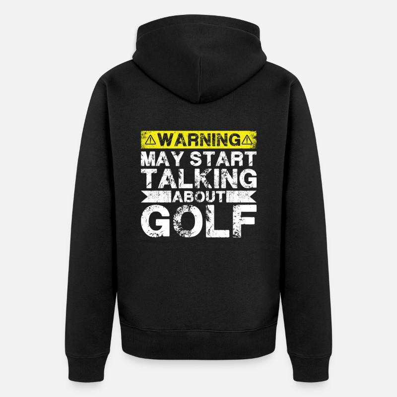 Parlez de golf - Veste à capuche bio Premium Unisexe - noir