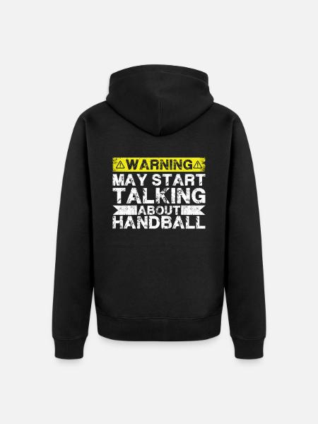 Speaking of handball - Unisex Premium Organic Zip Hoodie - black