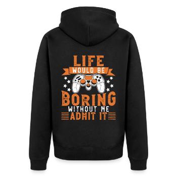 Gamer Gamer Gaming Console Jeux vidéo - Veste à capuche bio Premium Unisexe - noir - Dos - Nico (187cm)