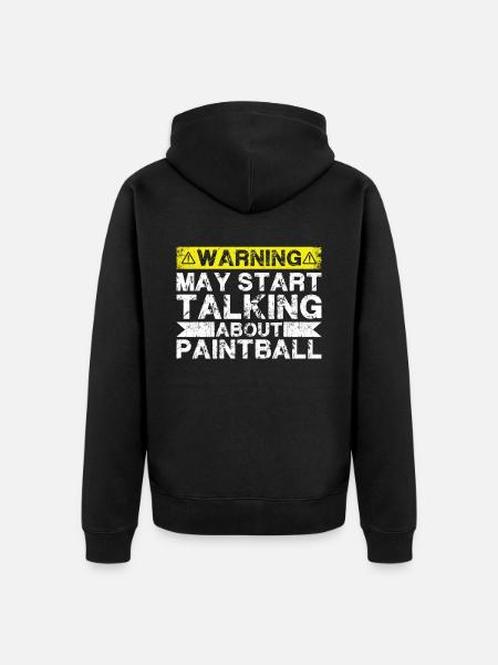 Speaking of paintball - Unisex Premium Organic Zip Hoodie - black