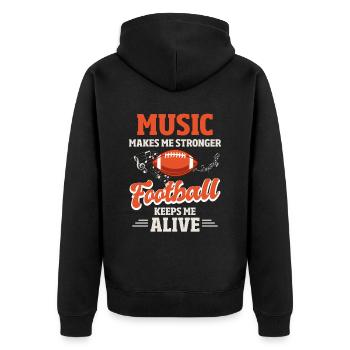 Sport Ball Game Entraîneur Musical Musicien - Veste à capuche bio Premium Unisexe - noir - Dos - Nico (187cm)
