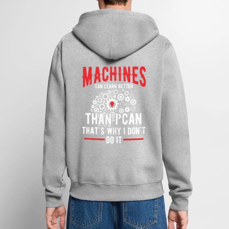 AI Machine Programming Robot Engineer Unisex Premium Organic Zip Hoodie
