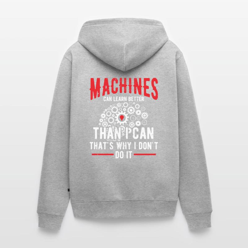 AI Machine Programming Robot Engineer Unisex Premium Organic Zip Hoodie