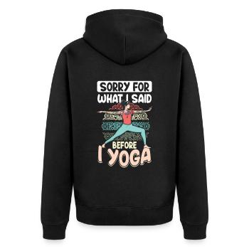 Méditation Zen Mindfulness Spirituelle Yogi - Veste à capuche bio Premium Unisexe - noir - Dos - Nico (187cm)
