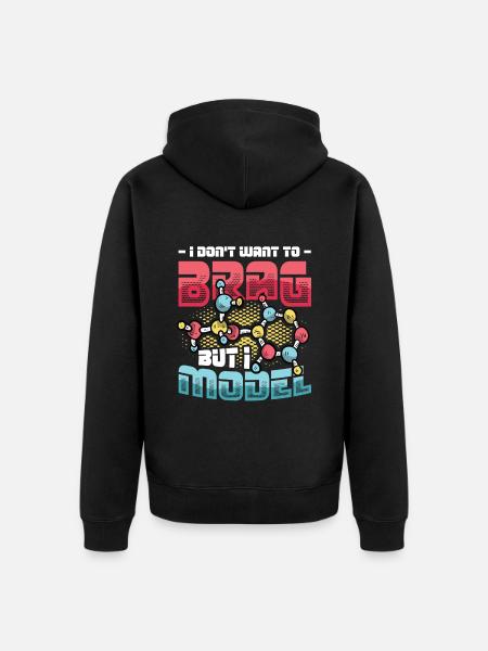 Physical Modeling Funny Physics Lovers - Unisex Premium Organic Zip Hoodie - black