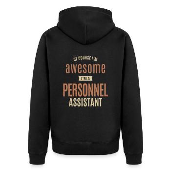 Je suis génial Je suis un assistant de personnel Drôle de travail - Veste à capuche bio Premium Unisexe - noir - Dos - Nico (187cm)