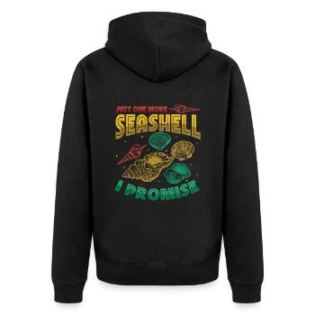 Il ne reste plus qu’une coquille, coquille collectrice. - Veste à capuche bio Premium Unisexe - noir - Dos - Nico (187cm)