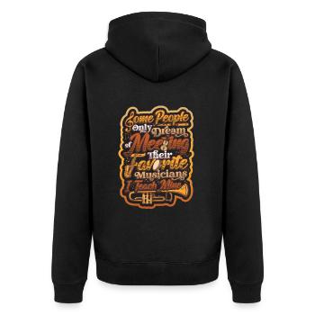 I Teach My Favorite Musicians Music Teachers - Unisex Premium Organic Zip Hoodie - black - Back - Nico (187cm)