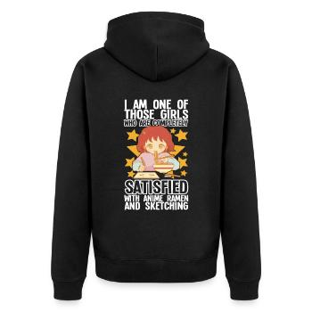 Anime Girl Manga - Veste à capuche bio Premium Unisexe - noir - Dos - Nico (187cm)