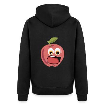Apple Costume - Unisex Premium Organic Zip Hoodie - black - Back - Nico (187cm)