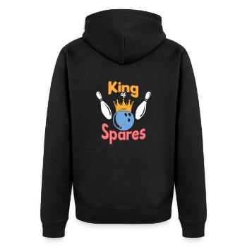 Chemise de bowling King of Spares - Veste à capuche bio Premium Unisexe - noir - Dos - Nico (187cm)