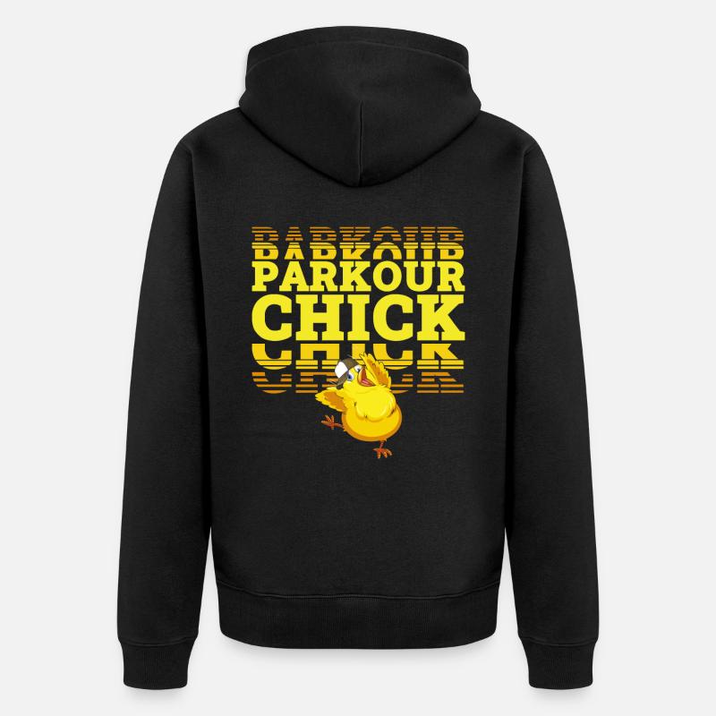 Parkour Free Running Traceur - Veste à capuche bio Premium Unisexe - noir