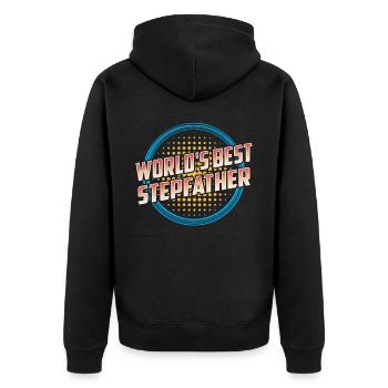 Le meilleur beau-père du monde Beau-père Stepdad - Veste à capuche bio Premium Unisexe - noir - Dos - Nico (187cm)