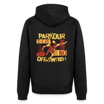 Parkour Free Running Traceur - Veste à capuche bio Premium Unisexe - noir - Dos - Nico (187cm)