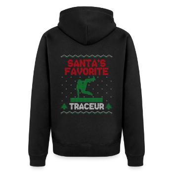 Parkour Free Running Traceur Ugly - Veste à capuche bio Premium Unisexe - noir - Dos - Nico (187cm)