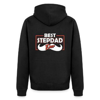 Best Stepfather Ever Stepdad Stepdad - Unisex Premium Organic Zip Hoodie - black - Back - Nico (187cm)