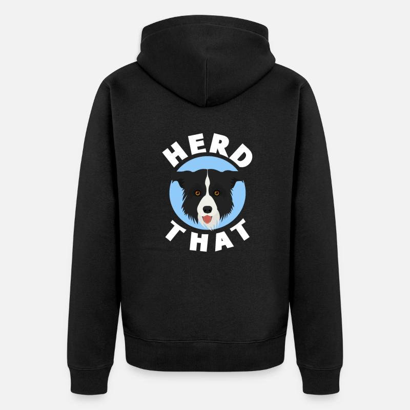 Border Collie - Veste à capuche bio Premium Unisexe - noir