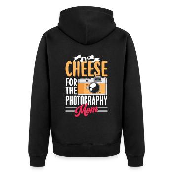Sag Cheese Pour la Photographie Maman Photographe - Veste à capuche bio Premium Unisexe - noir - Dos - Nico (187cm)